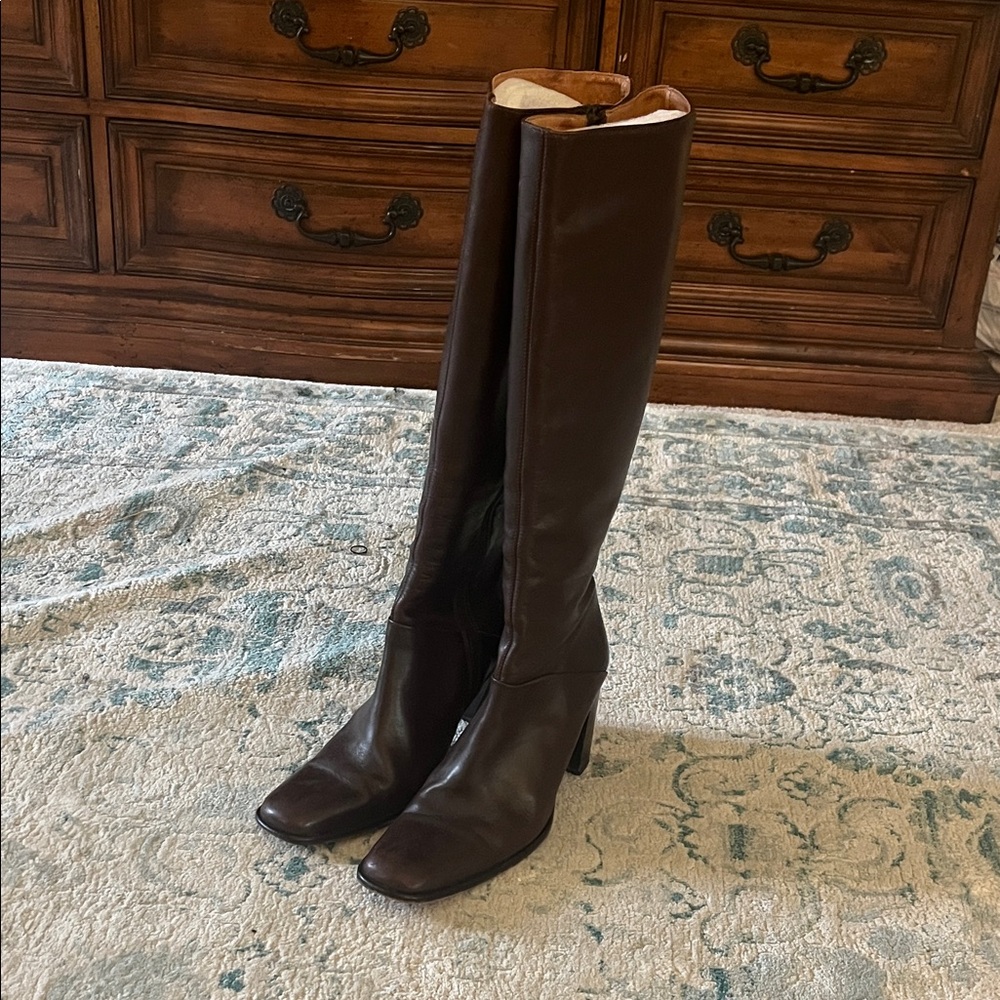 J. Crew Dark Brown Heeled Boots
